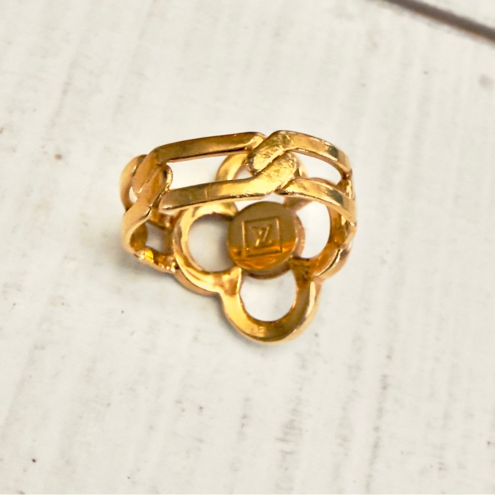 Louis Vuitton Crystal Flower Power Gold Ring - Picture 6 of 6